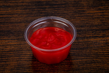 Ketchup sauce portion