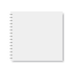 Realistic spiral notebook template. Vector