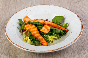 Grilled salmon salad