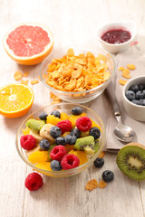 healthy breakfast composition