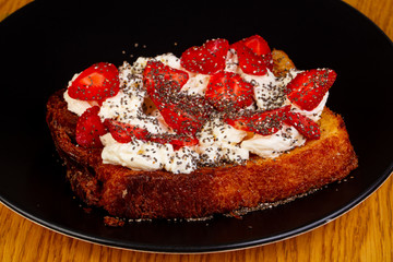 Sweet Brioche with strawberry