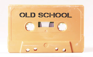 A vintage cassette tape from the 1980s era (obsolete music technology) labeled Old School (my...