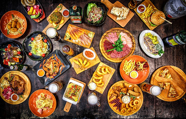 table with food
