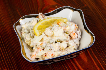 Traditional Russian salad