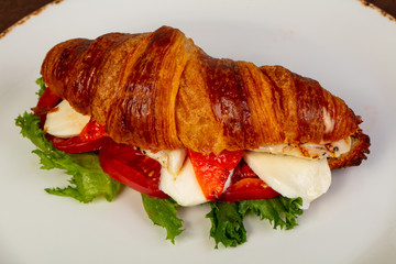 Croissant with chicken