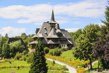 Barsana wooden monastery, Maramures, Romania.