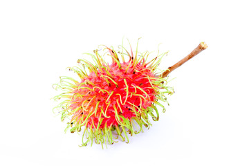 Fototapeta premium Rambutan fruit on white background