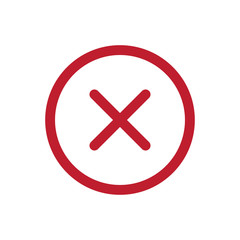 Close vector icon, delete symbol. Simple illustration, flat design for website or mobile app