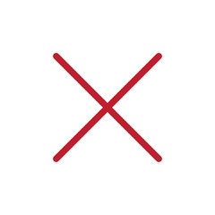 Close vector icon, delete symbol. Simple illustration, flat design for website or mobile app