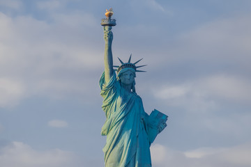 Statue of Liberty in New York City from the frontal view