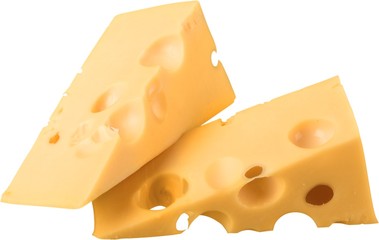 Pieces of Cheese, Isolated