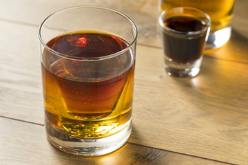 Boozy Bomb Shots with LIquor and Energy Drink