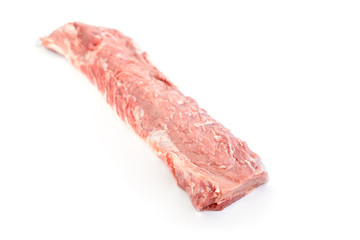 Pork fillet isolated on white background.