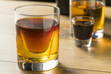 Boozy Bomb Shots with LIquor and Energy Drink