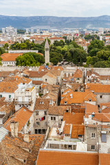 Naklejka premium Aerial View of the City Center of Split, Croatia