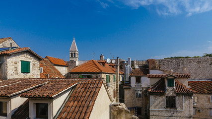 Obraz premium Houses and Tower in the Historic Center of Split, Croatia