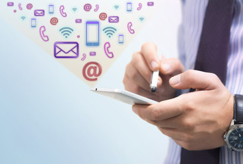 business man using a smartphone