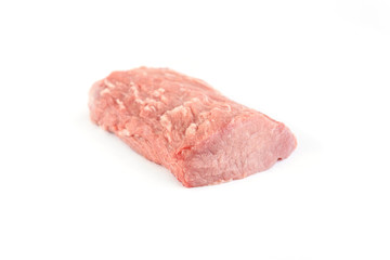 Pork fillet isolated on white background.
