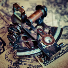 Beautiful vintage marine sextant
