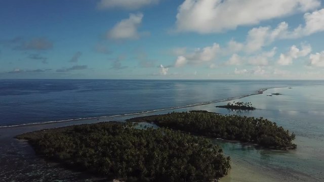 Taha and Bora Bora aerial view panorama landscape French Polynesia