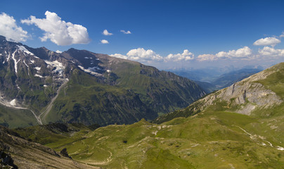 Alpine mountain landscape at summer. Austrian Alps