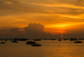 A colorful sundown in Thailand