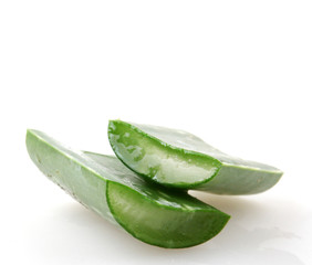 Aloe Vera On White Background.