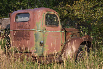 Old Brown and Green Abandoned Truck © Lynne