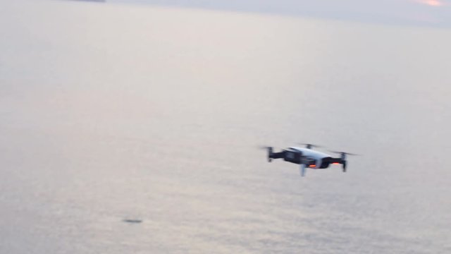 Drone New Generation with High resolution Camera Flying on the Sea 11