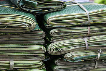 Banana leafs are used as plates in asia and discarded after the meal