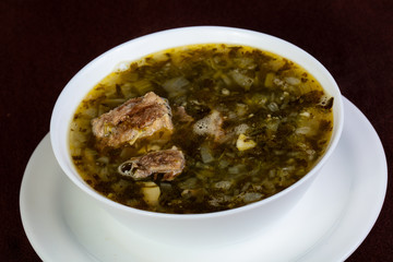 Hashlama soup with lamb