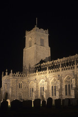 Fototapeta na wymiar Holy Trinity Church, Blythburgh, Suffolk, England at night
