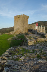 Fototapeta na wymiar Patio de Armas del Castillo de Linhares da Beira, Portugal.