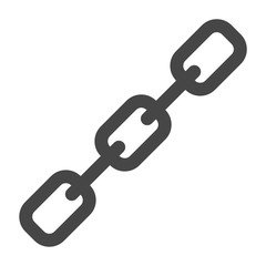 Chain thick line icon, outline vector sign