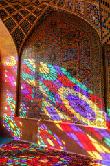 Islamic Republic of Iran. Shiraz. Nasir al-Mulk Mosque, the Pink Mosque located in Gawd-i Araban quarter, near Shah Cheragh Mosque. 08 March 2018