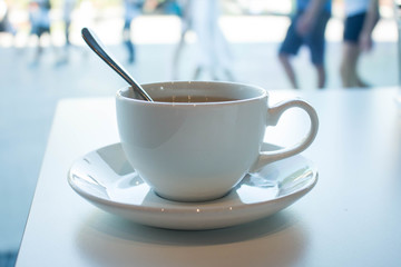 cup of coffee on table