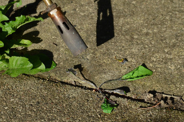 Weedburner in use, firefighters fear it because it too often burns more than just the weed.