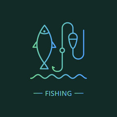 Fishing vector icon.