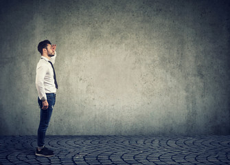 Businessman looking away in future