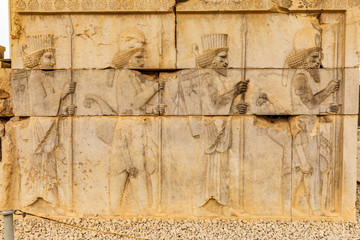 Islamic Republic of Iran, Shiraz.  Persepolis, Parsa. The ceremonial capital of the Achaemenid Empire (ca. 550–330 BC). Achaemenid style of architecture. UNESCO World Heritage Site.