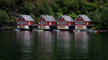 Fototapeta na wymiar Fischerhäuschen in Norwegen