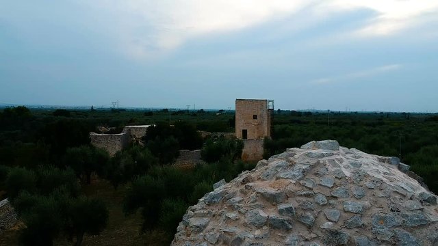 Remains of an ancient Byzantine church of Casale Balsignano near Bari. Apulia - Italy