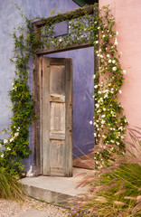 Fototapeta na wymiar Beautiful Rustic Door with Charm