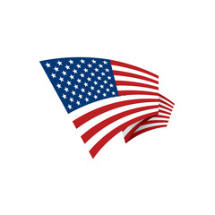 Fototapeta premium USA Flag isolated