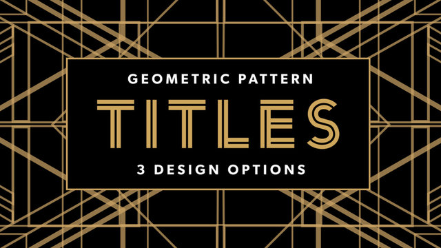 Geometric Pattern Titles