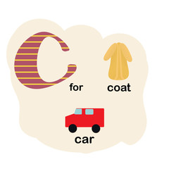 Letter for children alphabet. Beautiful flat illustration.