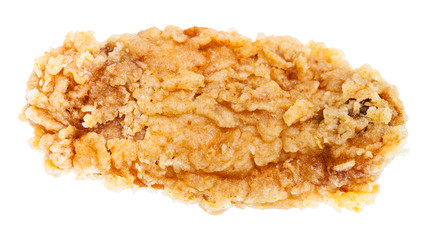 one crispy batter deep-fried chicken wing
