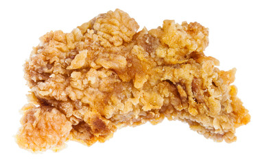 crispy fried chicken wing isolated on white