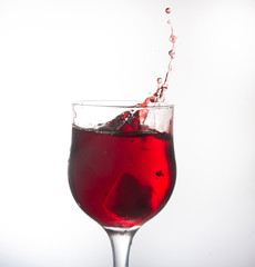 red wine and ice