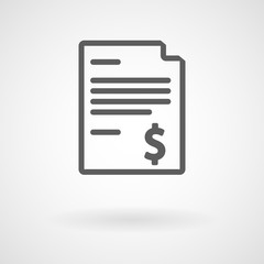 Simple invoice icon, vector, illustration, eps file